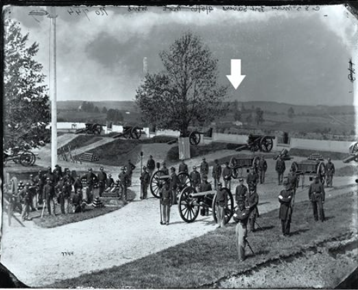 Battle of Fort Stevens showing tree